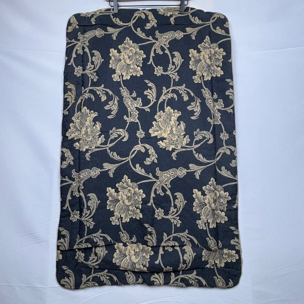 2 VTG Croscill Damask Jacquard STD. Pillow SHAMS 25 X 20 Rope detail Flanged USA
